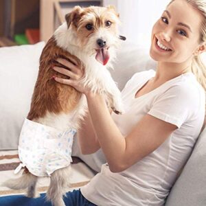 Pet Soft Doggie Diapers - Disposable Dog Diapers for Female in Heat Period or Urine Incontinence, Puppy & Cat Diapers Ultra Absorbent 12pcs XXSmall
