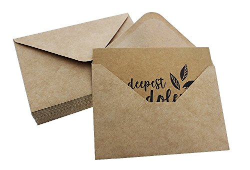 Juvale Kraft Paper Blank Sympathy Cards with Envelopes, 6 Designs (4 x 6 In, 72 Pack)