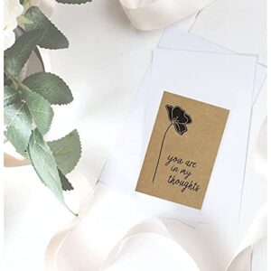 Juvale Kraft Paper Blank Sympathy Cards with Envelopes, 6 Designs (4 x 6 In, 72 Pack)