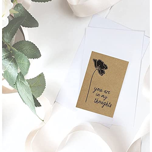 Juvale Kraft Paper Blank Sympathy Cards with Envelopes, 6 Designs (4 x 6 In, 72 Pack)