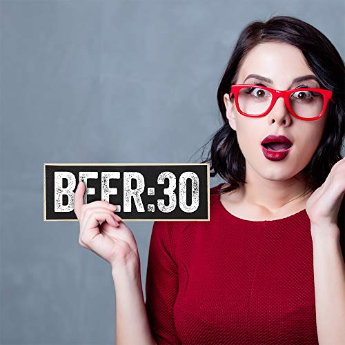 Beer:30 - Wooden Sign - Little Signs with Sayings - Funny Home Decor, Bar Must Haves and Essentials - Great Gift for Family and Friends