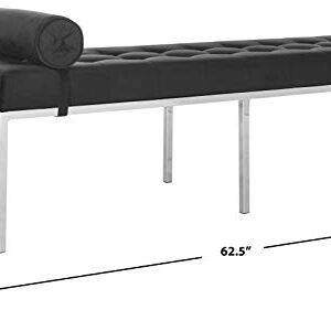 Safavieh Home Collection Xavier Tufted Bench, Black