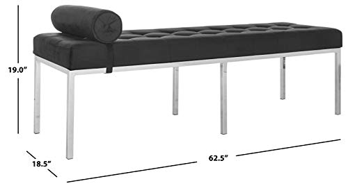 Safavieh Home Collection Xavier Tufted Bench, Black