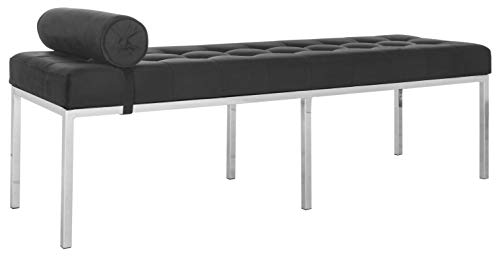 Safavieh Home Collection Xavier Tufted Bench, Black