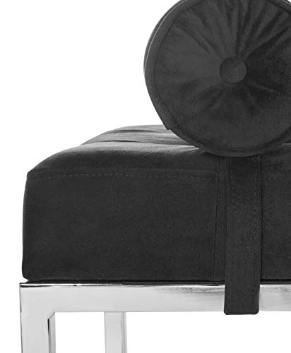 Safavieh Home Collection Xavier Tufted Bench, Black