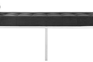 Safavieh Home Collection Xavier Tufted Bench, Black