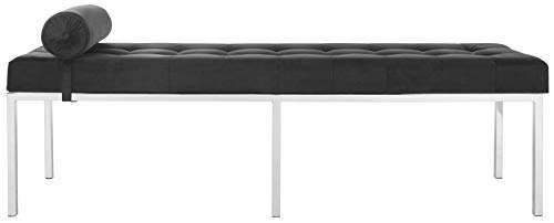 Safavieh Home Collection Xavier Tufted Bench, Black