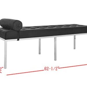 Safavieh Home Collection Xavier Tufted Bench, Black