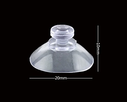 HONBAY 50pcs 20mm Diameter Mini Clear Plastic Suction Cup Without Hooks