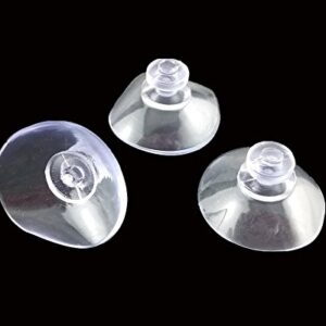 HONBAY 50pcs 20mm Diameter Mini Clear Plastic Suction Cup Without Hooks