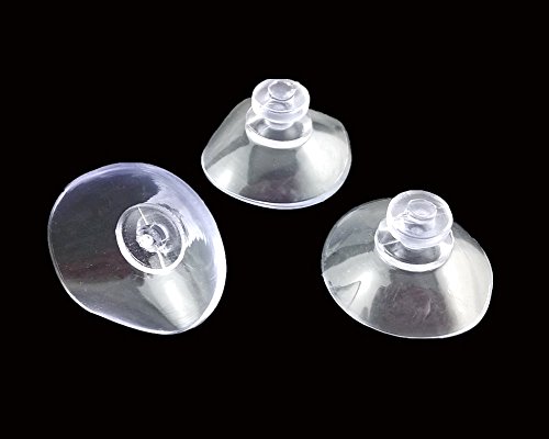 HONBAY 50pcs 20mm Diameter Mini Clear Plastic Suction Cup Without Hooks