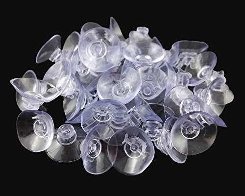 HONBAY 50pcs 20mm Diameter Mini Clear Plastic Suction Cup Without Hooks