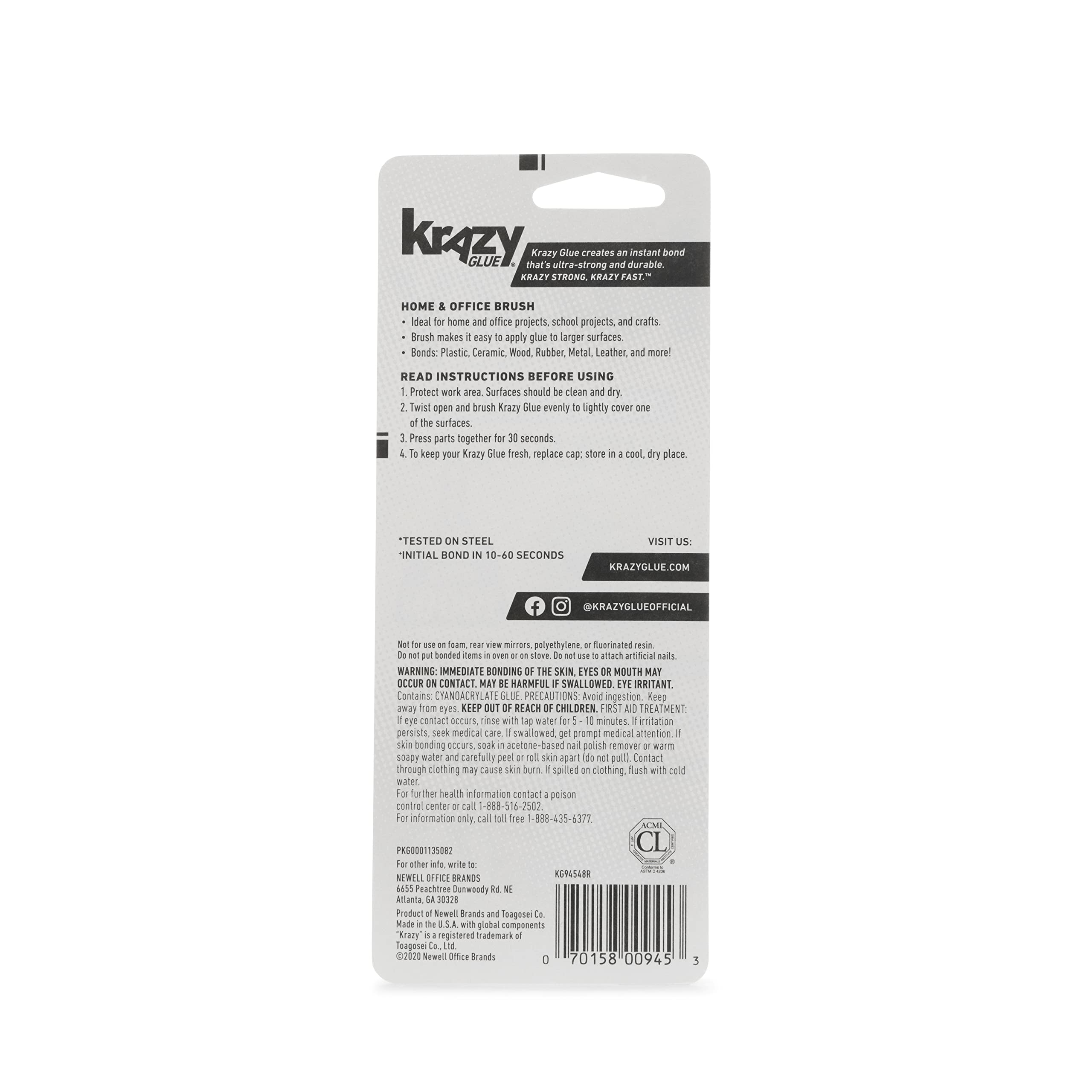 Krazy Glue, Home & Office, Brush, 5 g