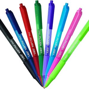 BIC Soft Feel Fashion Retractable Ball Point Pen Medium, Assorted, 12 Pack
