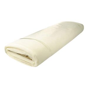 fabricla 100% nylon tulle mesh fabric - wedding tulle veil fabric - 108" wide (270 cm) tulle fabric bolt of 50 yard - use as wedding gowns, wedding veils, dresses, & interior design - ivory