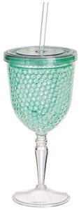 gifted living freezable ball gel goblet glass, green