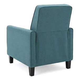 Christopher Knight Home Darvis Fabric Recliner Club Chair, Dark Teal 26.75D x 34W x 36.25H in