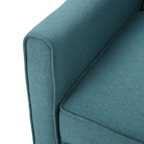 Christopher Knight Home Darvis Fabric Recliner Club Chair, Dark Teal 26.75D x 34W x 36.25H in