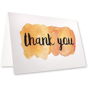 Juvale Blank Thank You Cards with Envelopes, 6 Watercolor Designs (4x6 in, 48 Pack)