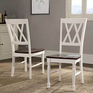 Crosley Furniture Shelby Dining Chairs (Set of 2), Distressed White