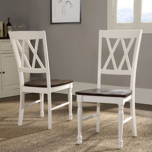 Crosley Furniture Shelby Dining Chairs (Set of 2), Distressed White