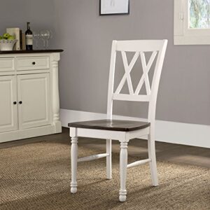 Crosley Furniture Shelby Dining Chairs (Set of 2), Distressed White