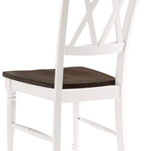 Crosley Furniture Shelby Dining Chairs (Set of 2), Distressed White