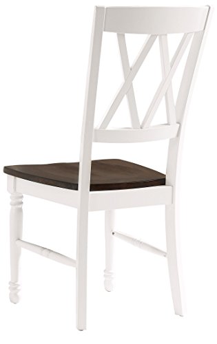 Crosley Furniture Shelby Dining Chairs (Set of 2), Distressed White