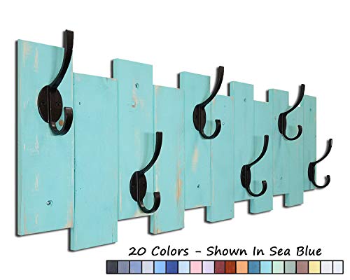 Sydney Wall Hook Rack, 20 Paint Colors - Wood Wall Art, Coat Rack Wall Mount, Coat Hooks, Rustic Coat Hooks, Wall Coat Hooks, Leash Hook, Hat Hook