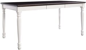 crosley furniture shelby dining table, expandable, distressed white