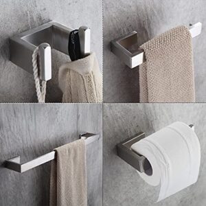 fapully four piece bathroom accessories set stainless steel wall mounted,brushed nickel finished