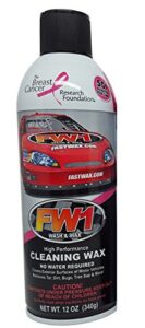 fw1 waterless wash & wax polish with carnauba (12oz) by fast wax (1 can)