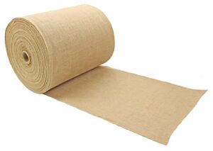 cleverdelights 14" premium burlap roll - 100 yards - no-fray finished edges - natural jute burlap fabric