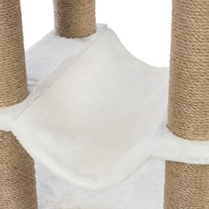 TRIXIE Lucano XXL 43-in Cat Tower, Sisal Scratching Posts, Cat Tree with Plush Condo, Cushions, Dangling Cat Toys, Brown