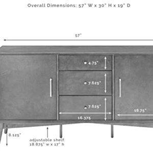 Crosley Furniture Landon Buffet and Large Console, White