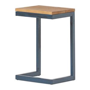 christopher knight home darlah small firwood antique table, antique, antique natural and black with blue, 10.25”d x 12.75”w x 19.50”h