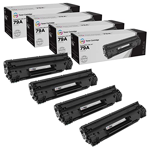 LD Products Compatible Toner Cartridge Replacement for HP 79A CF279A (Black, 4-Pack) Compatible with Laserjet Pro: M12a, M12w, MFP M26a & MFP M26nw