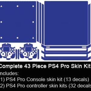 Sky Chrome Mirror - Vinyl Decal Mod Skin Kit by System Skins - Compatible with Playstation 4 Pro Console