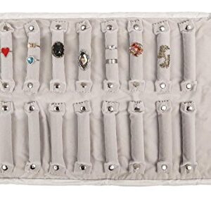 WODISON Travel Velvet Jewelry Roll Earrings Rings Necklaces Organizer Clutch Bag for Ring Gift Idea