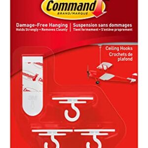 3M Polyethylene 3CT Command Ceiling Hooks, 1, Plain