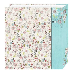 Pioneer Photo Albums TR-100D Explosion Magnetic 3-Ring Photo Album 100 Page, Bold Flower