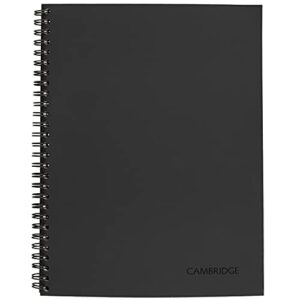 cambridge limited notebook, 9-1/2” x 6-5/8”, 80 sheet business / meeting notebook, black (06982)