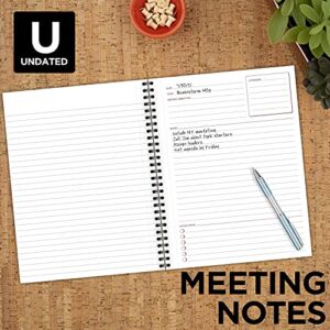 Cambridge Limited Notebook, 9-1/2” x 6-5/8”, 80 Sheet Business / Meeting Notebook, Black (06982)