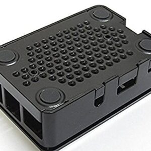 Black Protective Case/Box/Enclosure for Raspberry Pi Model B/ 2/3 with Aluminum Heatsink Cooler - Access to All Ports