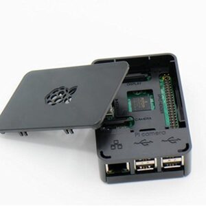 Black Protective Case/Box/Enclosure for Raspberry Pi Model B/ 2/3 with Aluminum Heatsink Cooler - Access to All Ports