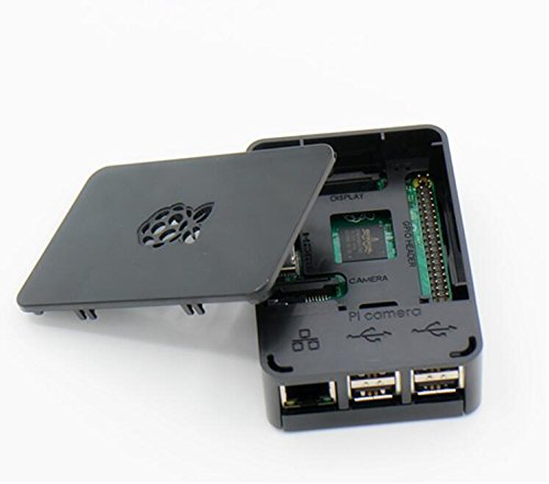 Black Protective Case/Box/Enclosure for Raspberry Pi Model B/ 2/3 with Aluminum Heatsink Cooler - Access to All Ports