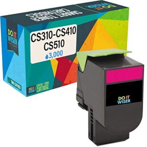 do it wiser compatible printer toner cartridge replacement for lexmark 701hm 70c1hm0 - cs310n cs310dn cs410n cs410dn cs510de cs510dte (high yield, magenta)