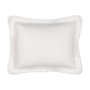 historic charleston king charles classic european matelasse cotton decorative pillow case, standard sham (20" x 26"), white