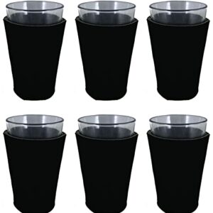 Blank Foam Pint Glass Coolie (6 Pack, Black)