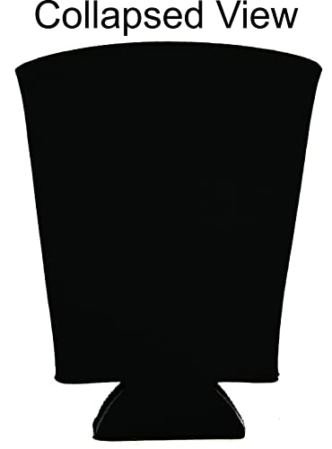 Blank Foam Pint Glass Coolie (6 Pack, Black)
